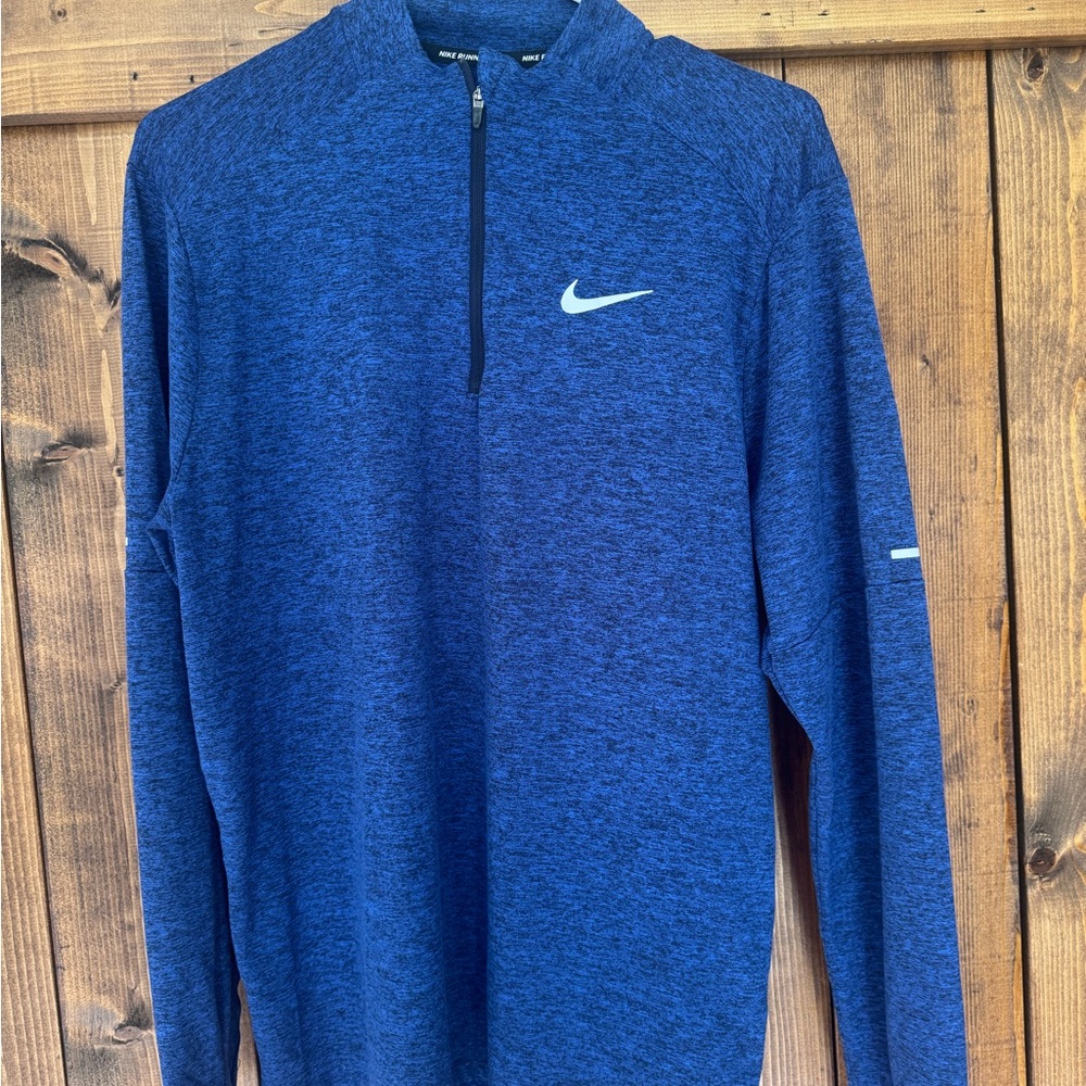 Nike Heathered Blue Zip Pullover